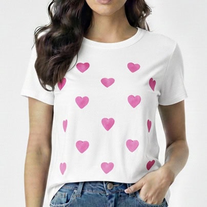 t shirt coraÇÃo t shirt coraÇÃo